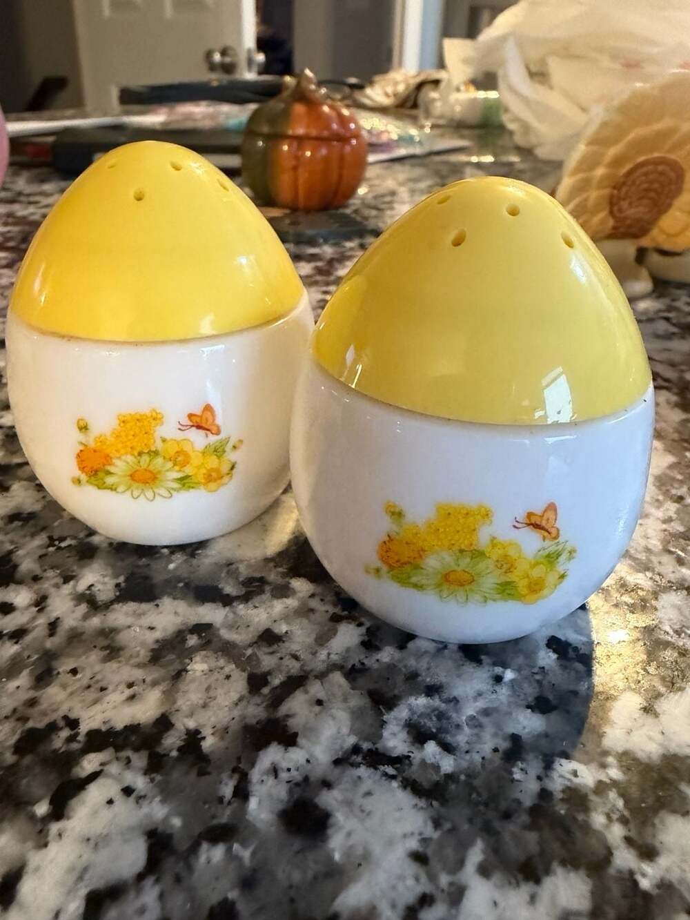 Avon Sonnet and Moonwind Milk Glass Salt and Pepper Shakers Set